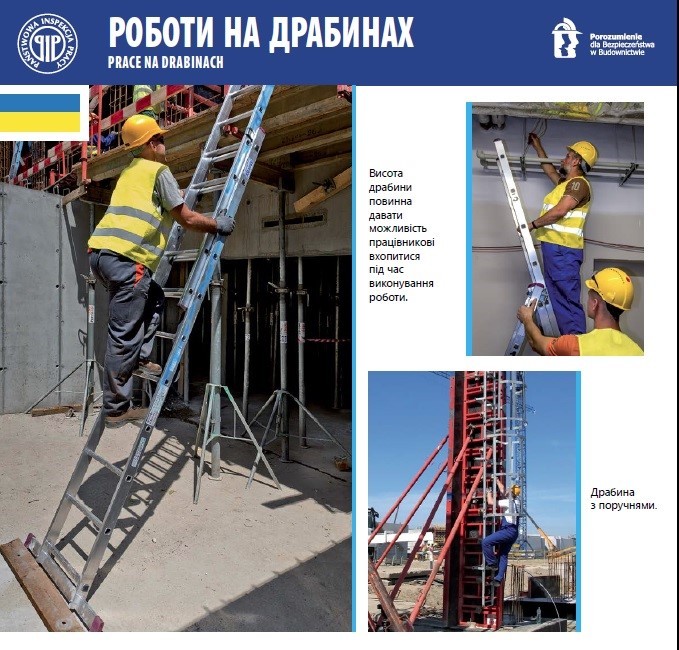 Robotnik wchodzu0105cy na drabinu0119