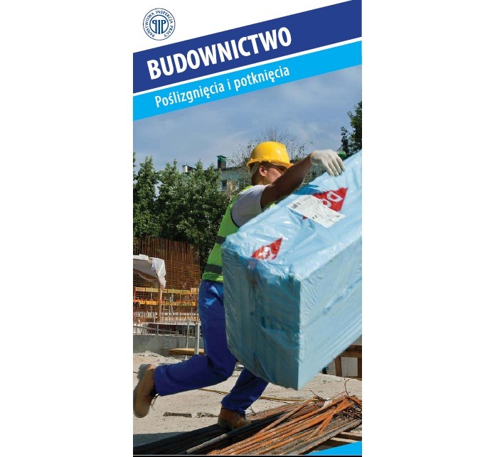 Okładka ulotki, przedstawiająca mężczyznę niosącego dużą paczkę