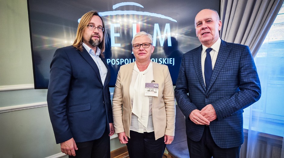 Przewodniczący ROP poseł Krzysztof Gadowski, Marcin Stanecki GIP i Aneta Gronowicz