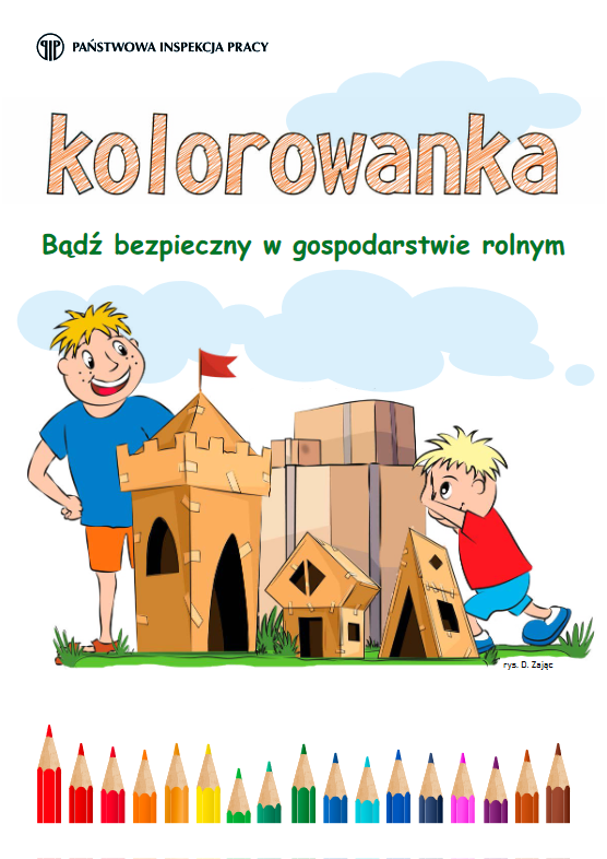 kolorowanka bądź bezpieczny w gospodarstwie rolnym 