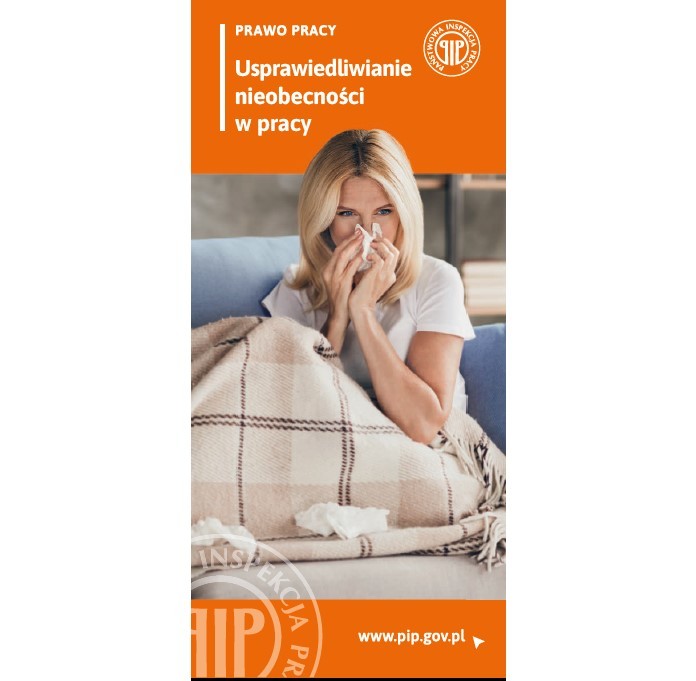 okładka ulotki przedstawiająca chorą kobietę w łóżku