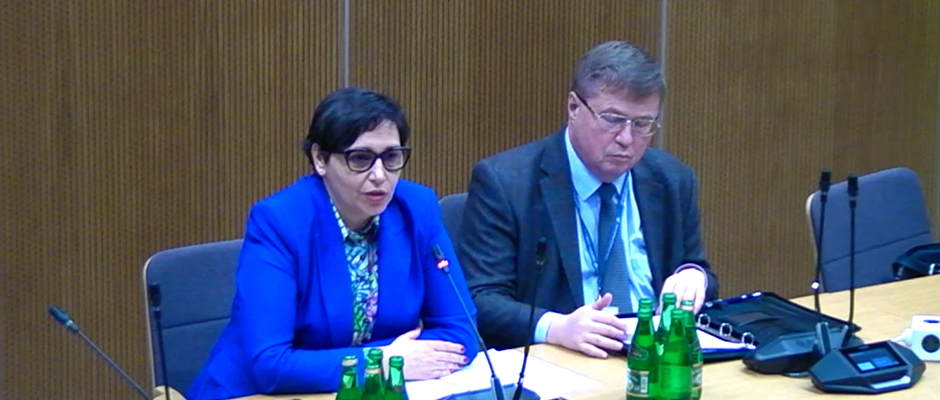 Mau0142gorzata Dziemiu0144ska Zastu0119pca Gu0142u00f3wnego Inspektora Pracy oraz dyrektor Departamentu Prawnego GIP Wojciech Gonciarz